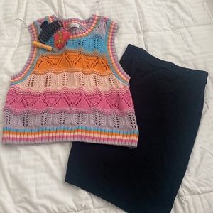 ZARA knit sweater vest 🧡👛☀️🫐 !!